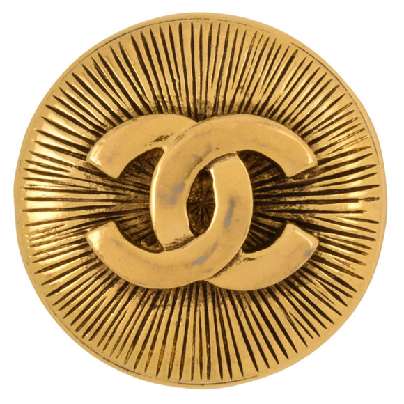 CHANEL Gold Coco Mark Brooch - Picture 1 of 5